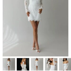 Elegant White Lace Dress